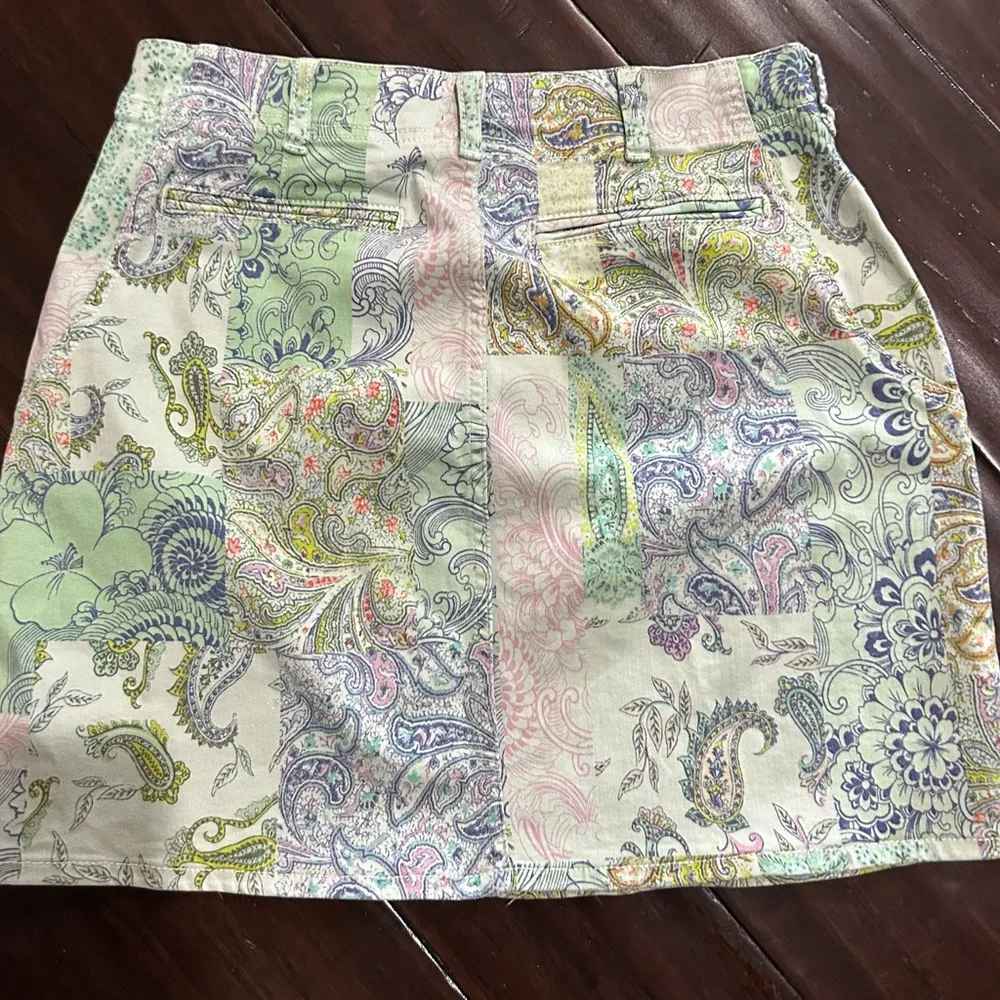 Pilcro Pastel Paisley Mini Skirt 6 - Image 3