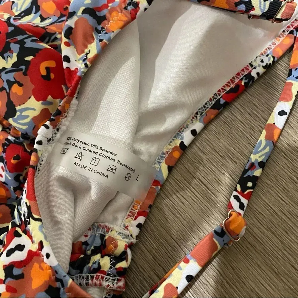 Shein floral print one piece swimsuit Size L - Image 3