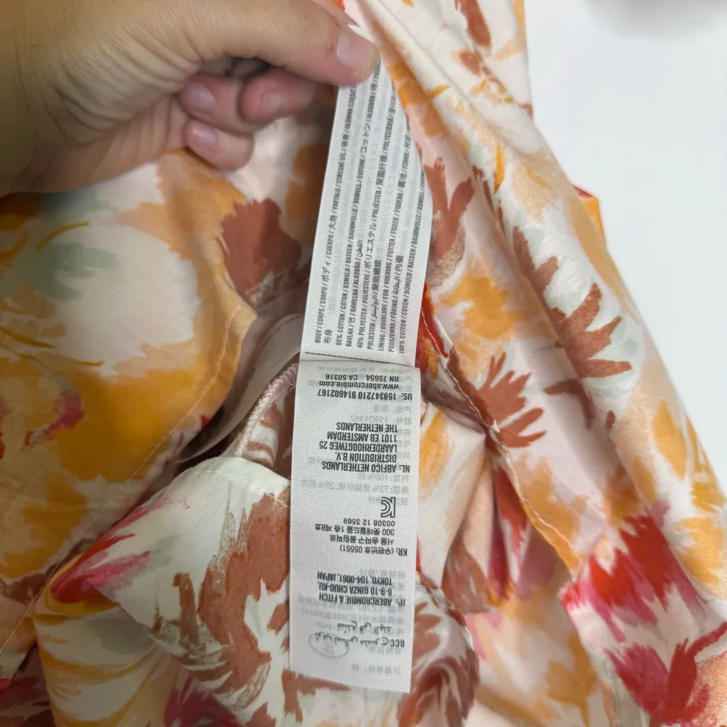 Abercrombie & Fitch Emerson Poplin Puff Sleeve Mini Dress – XS Tall - Image 5