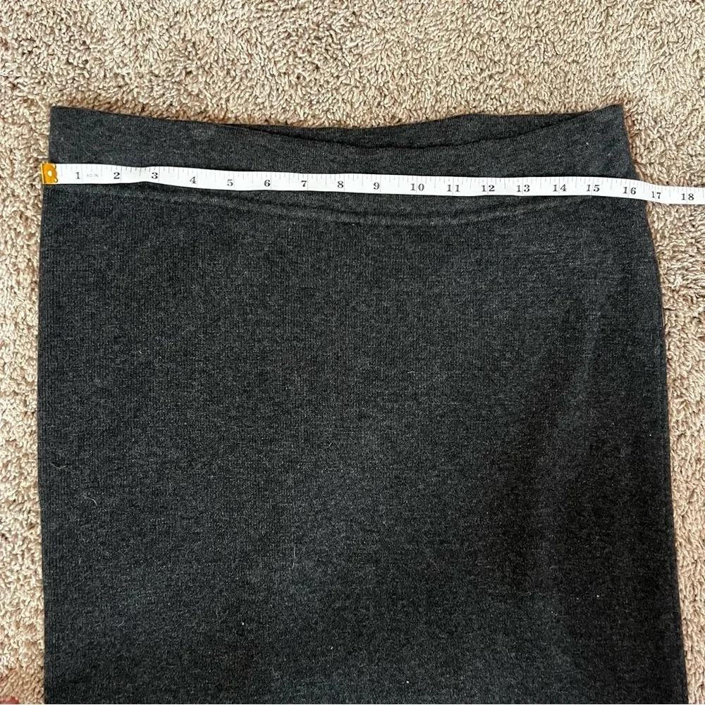 VINTAGE AK Anne Klein Lambswool Midi Skirt charcoal gray grey - Image 10