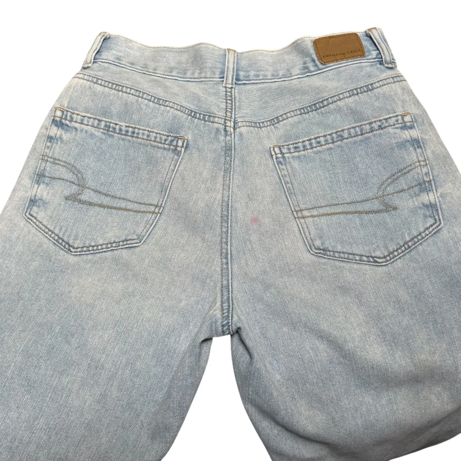 American Eagle Mom Jeans‎ Ripped Distressed High Waisted Light Wash Denim - Image 4