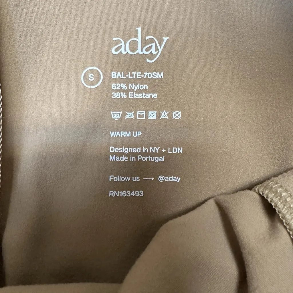 ADAY Warm Up Latte Tan High Rise Tapered Trousers $190 Small Ankle Zips Belted - Image 7