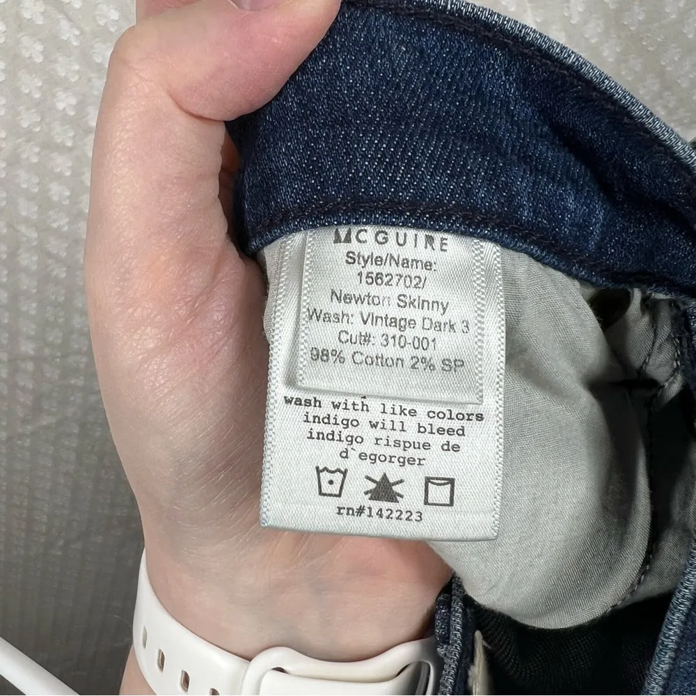 McGuire Vintage Dark‎ Distressed Newton Skinny Jeans - Image 5