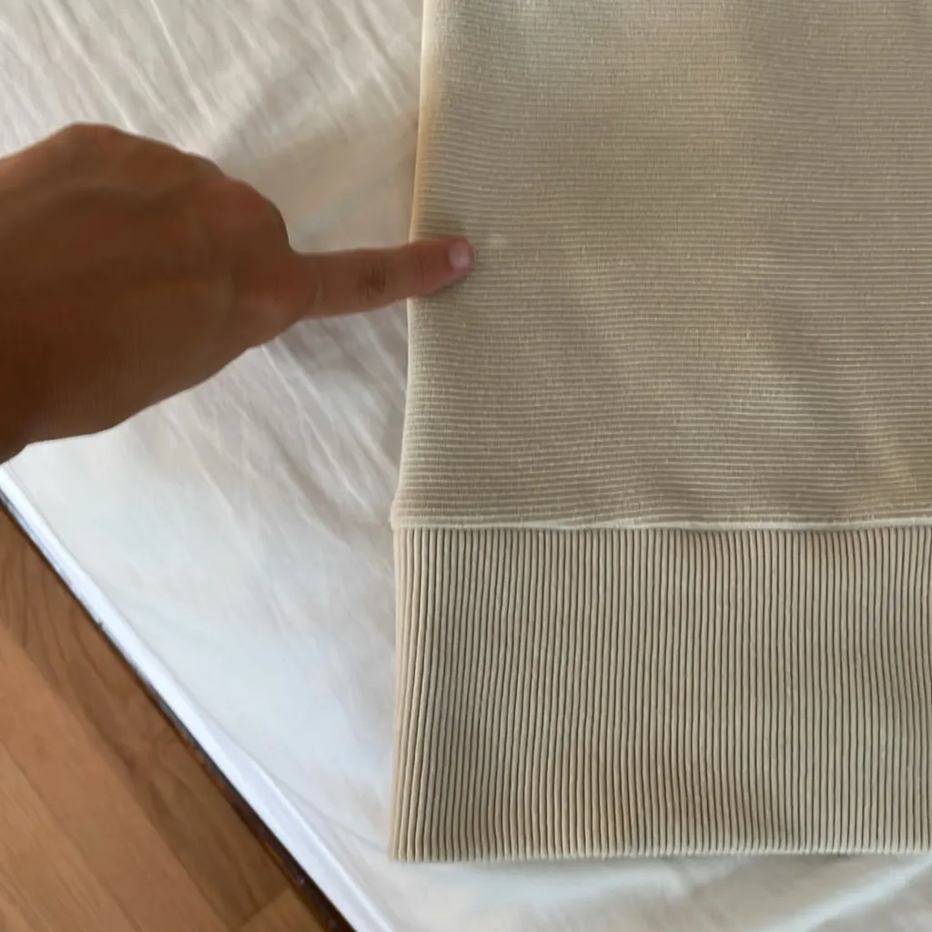 VARLEY Colina Sweatshirt Ribbed Turtleneck Boxy Relaxed Pullover in Birch Size S - Image 11