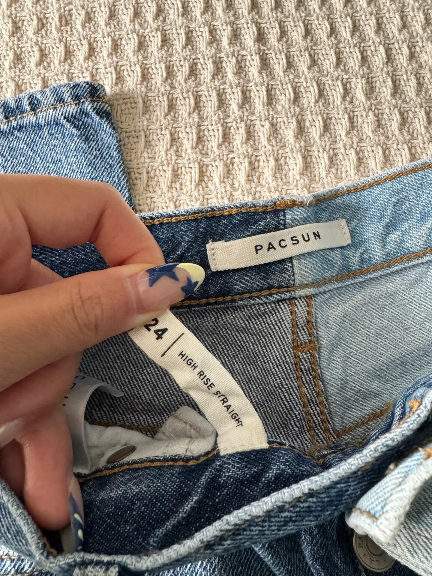 PacSun Jeans High-Rise Straight Leg Two-Tone - Image 3