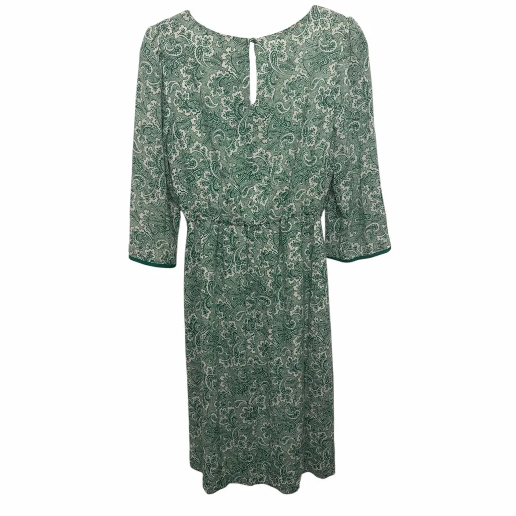 BODEN Dolly Dress in Paisley Print Green size 6 Long - Image 6