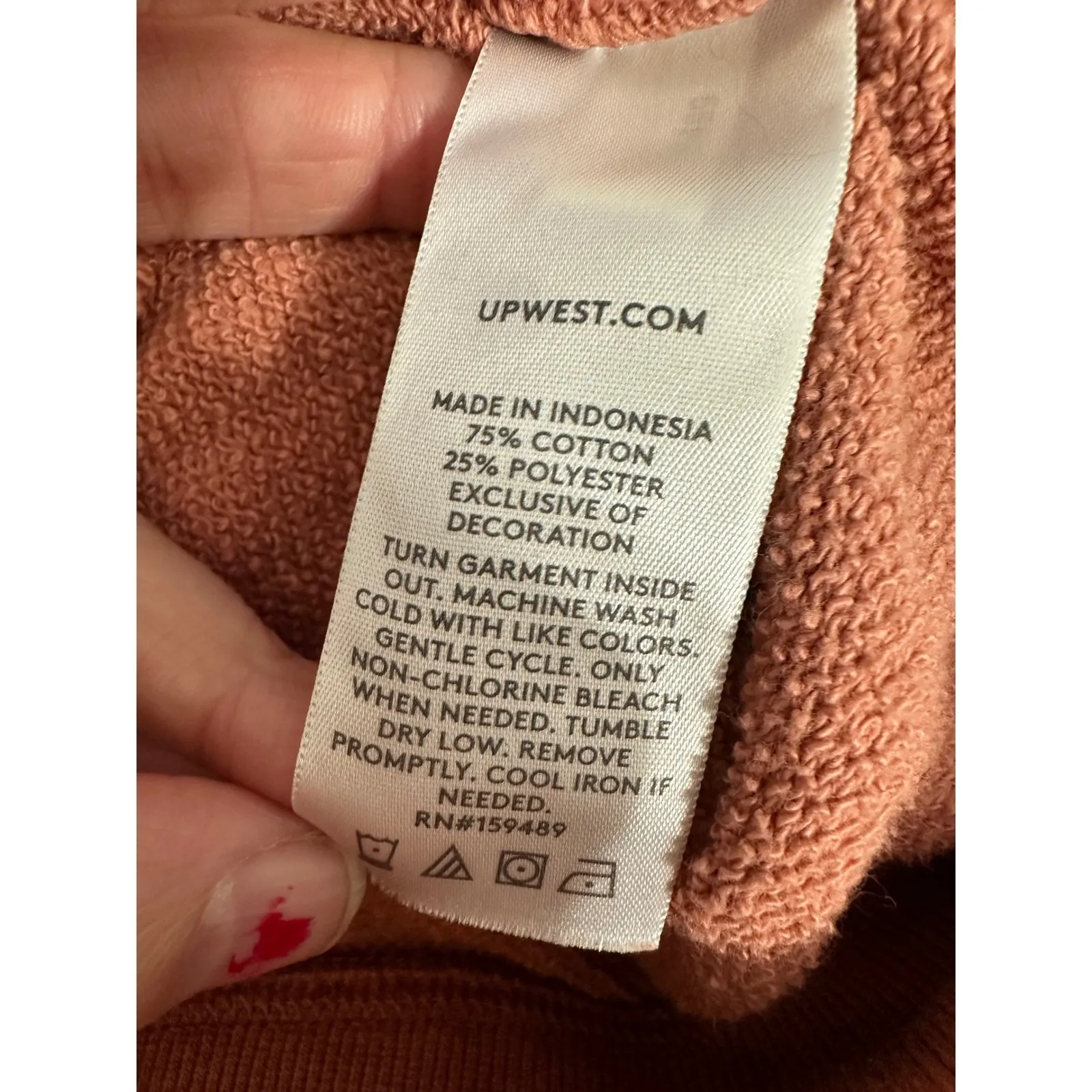 UpWest Womens Sweatshirt Size S Resort Mercantile Pullover‎ Copper Top Orange - Image 6