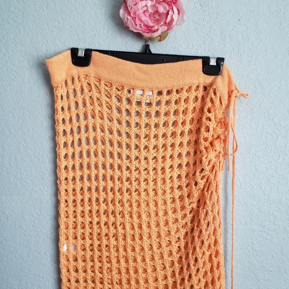 Lovers and Friends Orange Crochet Stellar Skirt - Image 4