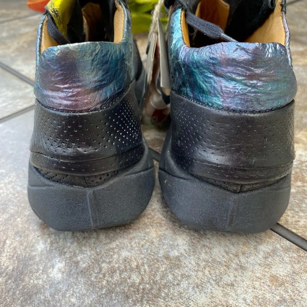 NIB A.S.98 FREE PEOPLE Bach Leather Sneaker Shoes in Black Size 38 7.5 - Image 4