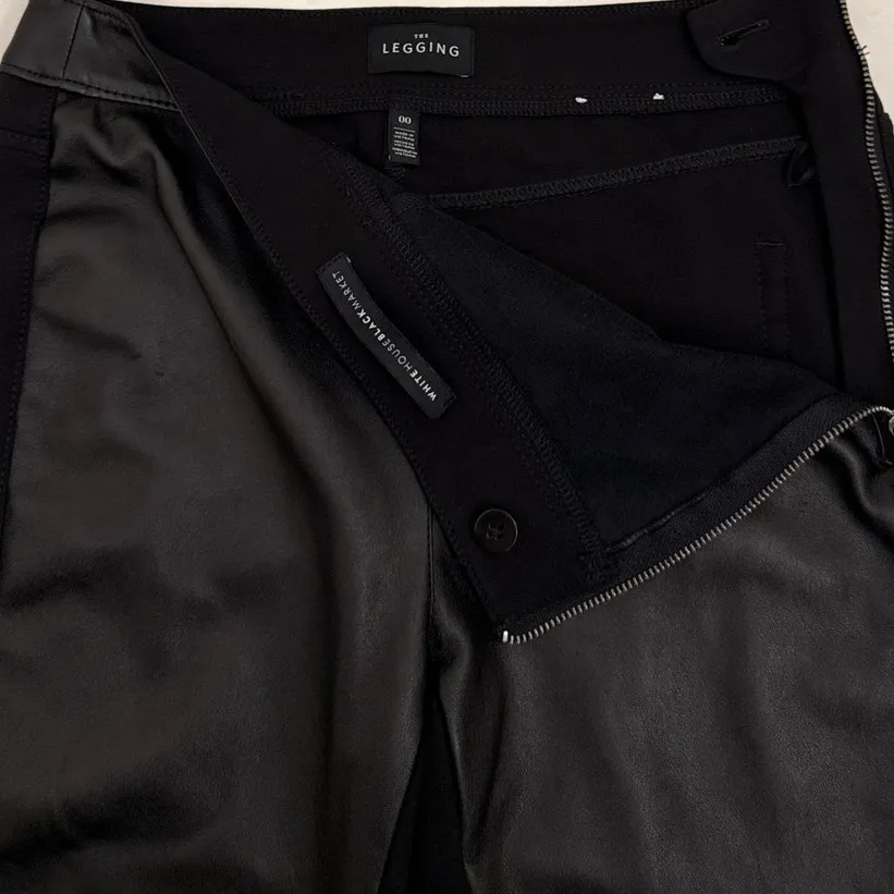 White House Black Market The Legging Vegan Leather Front Ankle Pants Size 00 - Image 7