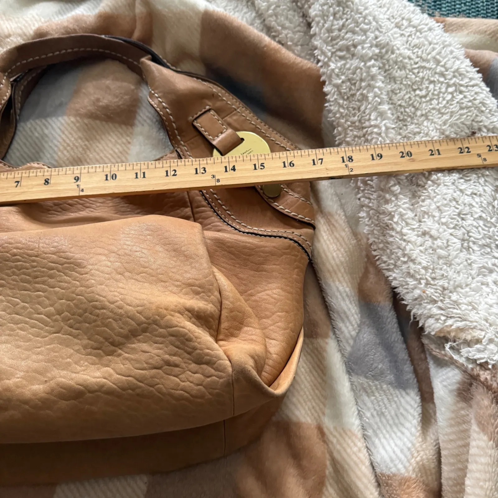 54 Fossil Vintage Y2k Hobo Bag Genuine Leather Slouchy Shoulder Bag Boho *AS IS - Image 5