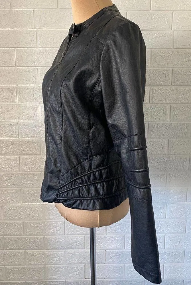 Faux Leather Jacket Size L - Image 4