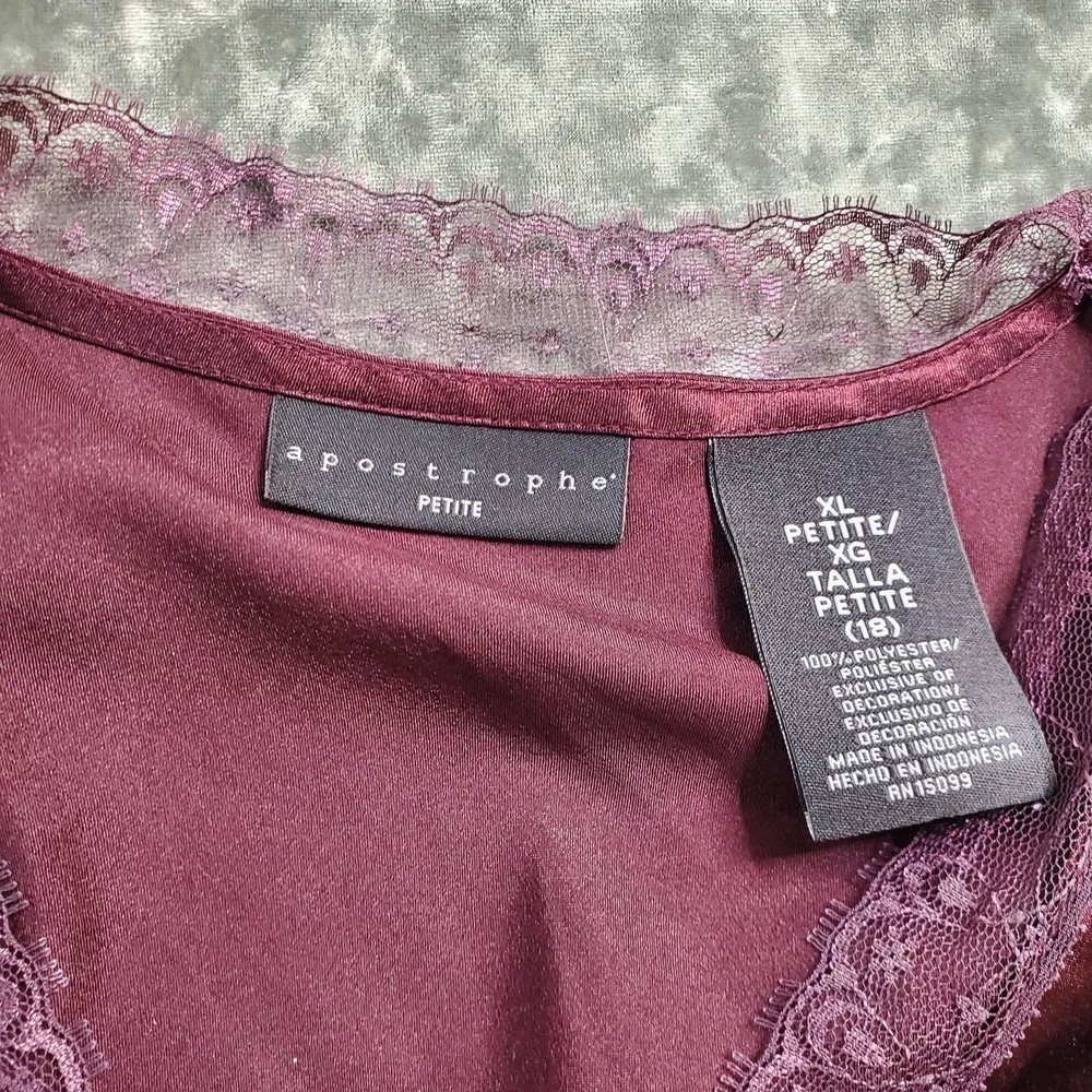 Apostrophe Petite Lace Satin Top - Image 4