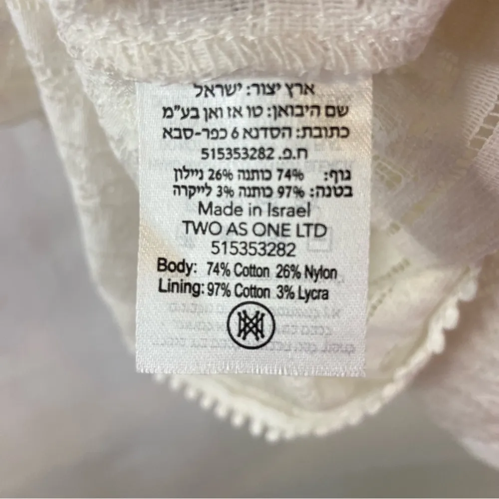 Sabina Musayev Libi Dress Ivory Lace Overlay Flutter Sleeve Ruffle Hem Fairycore Size M - Image 9