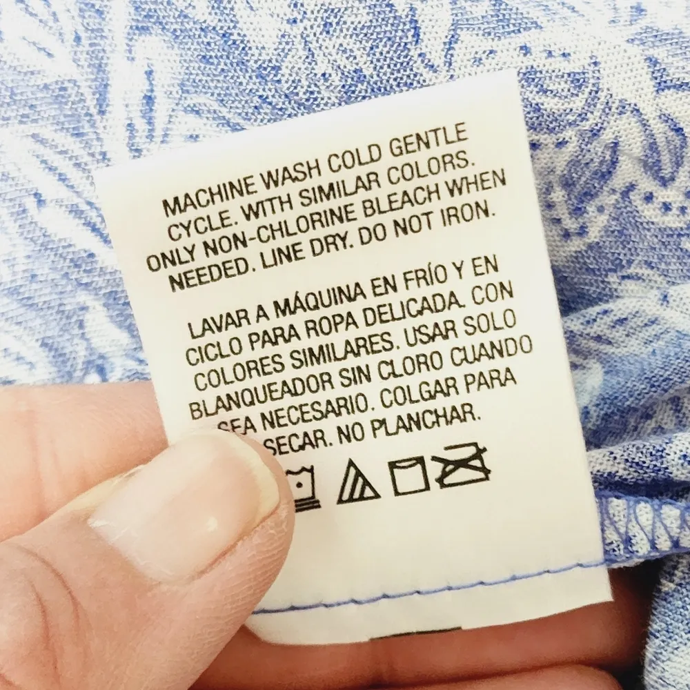 Laura Scott blue floral open front kimono size lp - Image 8