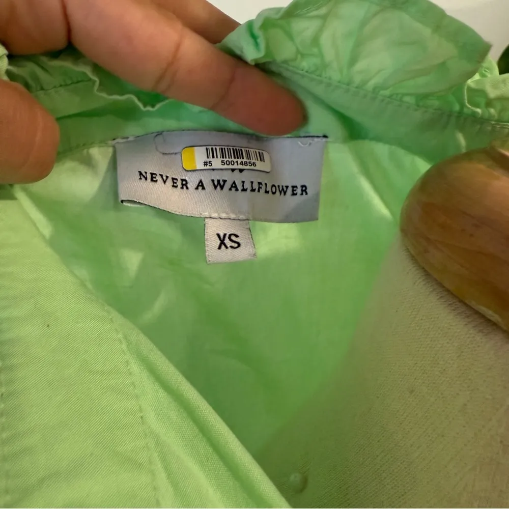 Never A Wallflower || High Neck Dress Mint Poplin Green Size XS - Image 6