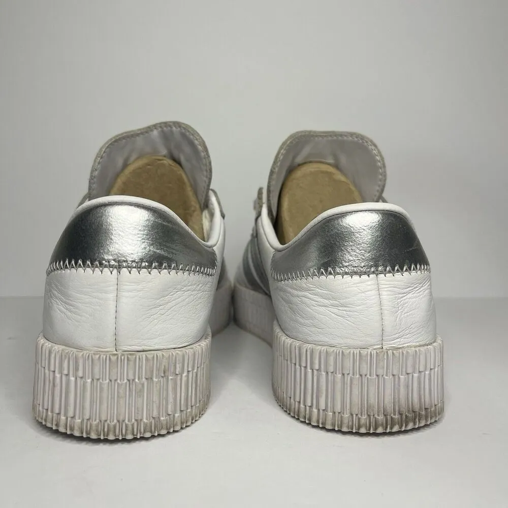 Adidas Sambarose Cloud White - Silver Leather Sneakers EE9017 Womens Size 8.5 - Image 5