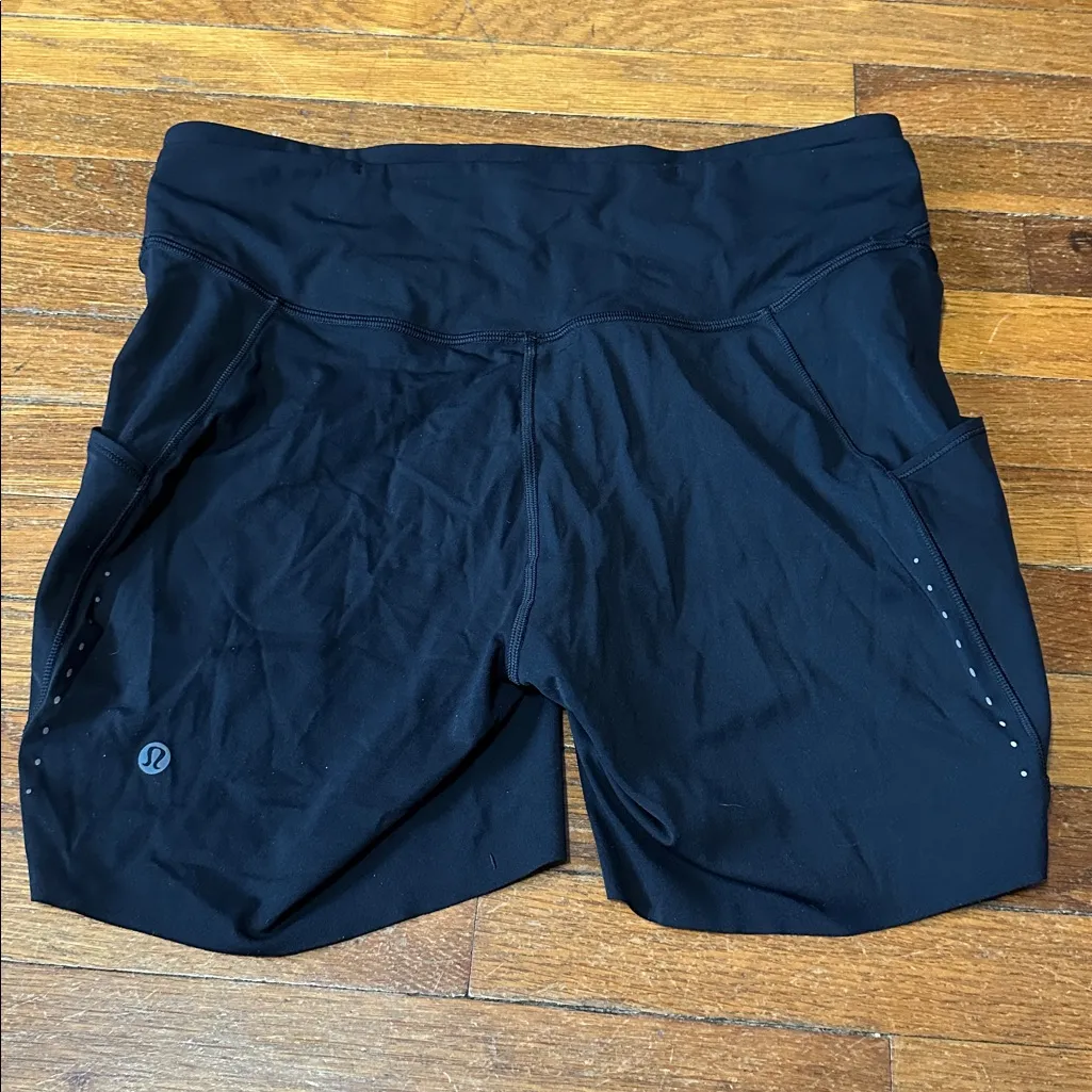 Lululemon Athletica Black Bike/Running Shorts, Sz 12 - Image 3