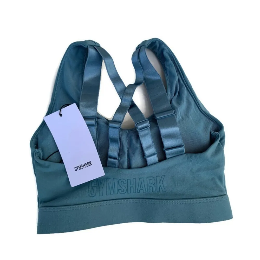Gymshark Studio Sports Bra Strappy Smokey Teal XS NWT - Image 2