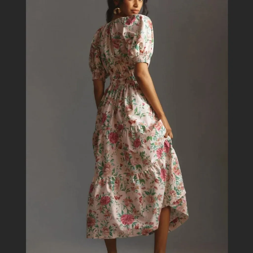 Anthropologie The Somerset Maxi Dress Puff Sleeve Edition in Floral size XL - Image 4