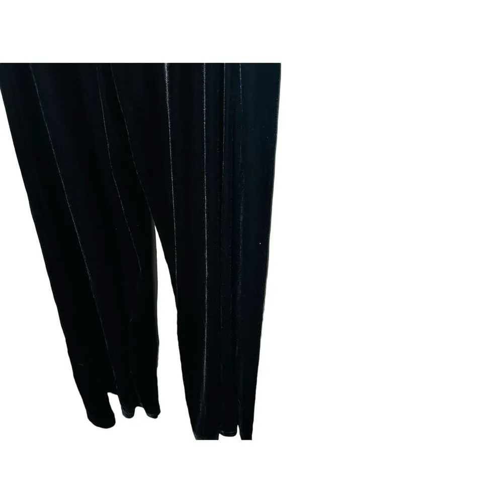 MISA Xander Black Satin Halter Sleeveless Wide Leg One Piece Jumpsuit Size XL - Image 8