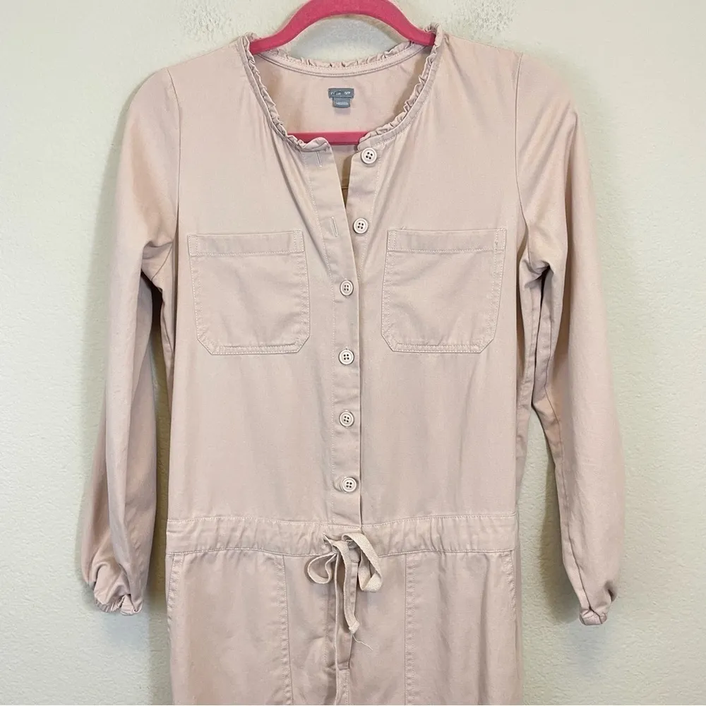 Aerie Denim Long Sleeve Utility Twill Jumpsuit Size‎ XS - Image 5