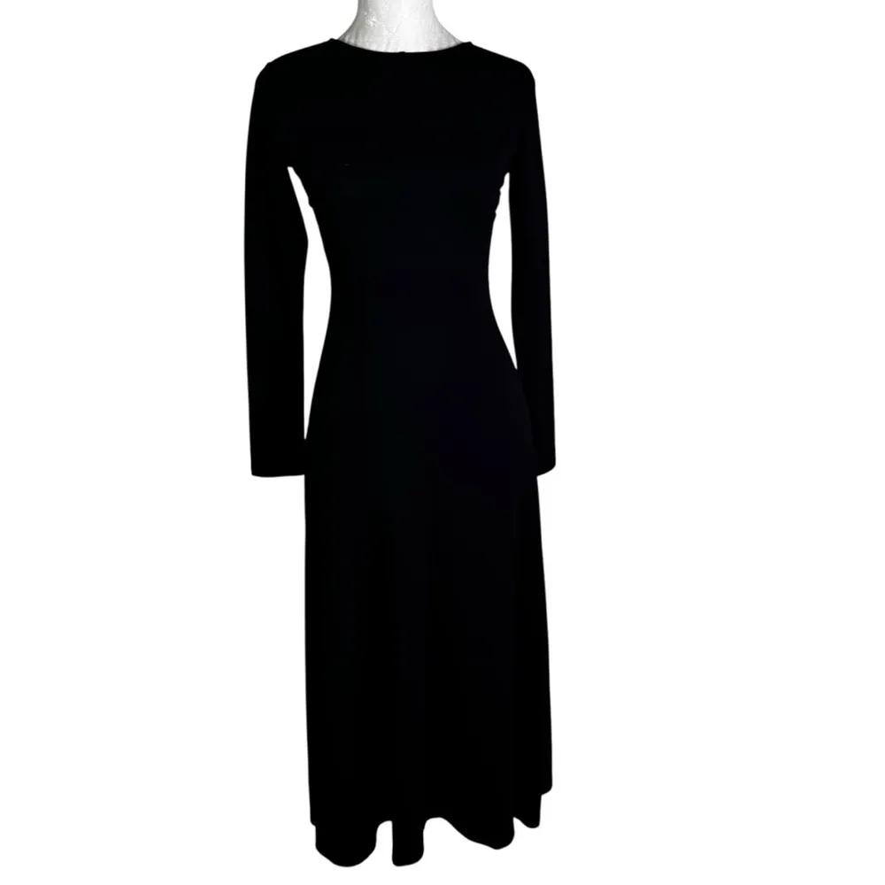 Modern Citizen Chloe Reversible A-Line Jersey Midi Dress Black Size S - Image 5