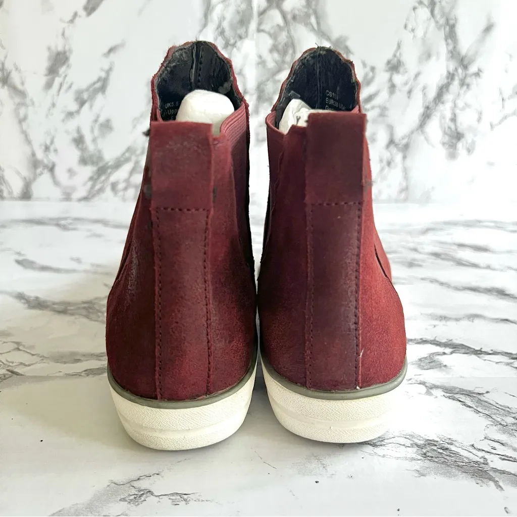 Aetrex Alanna Booties Ankle Burgundy Cushion Leather EU 38 Casual Pullon Foam - Image 10