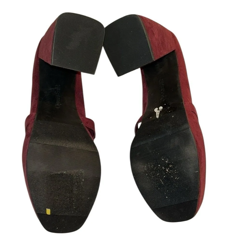 Open Edit in Red Cranberry Slip on Platform Pump Shoes(Size 9.5M) - Image 3