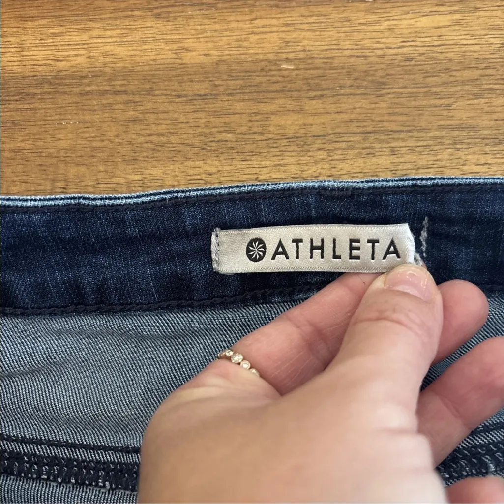 Athleta Skulptek Skinny Jeans Blue Womens Dark Wash Mid Rise Stretch Denim - Image 7