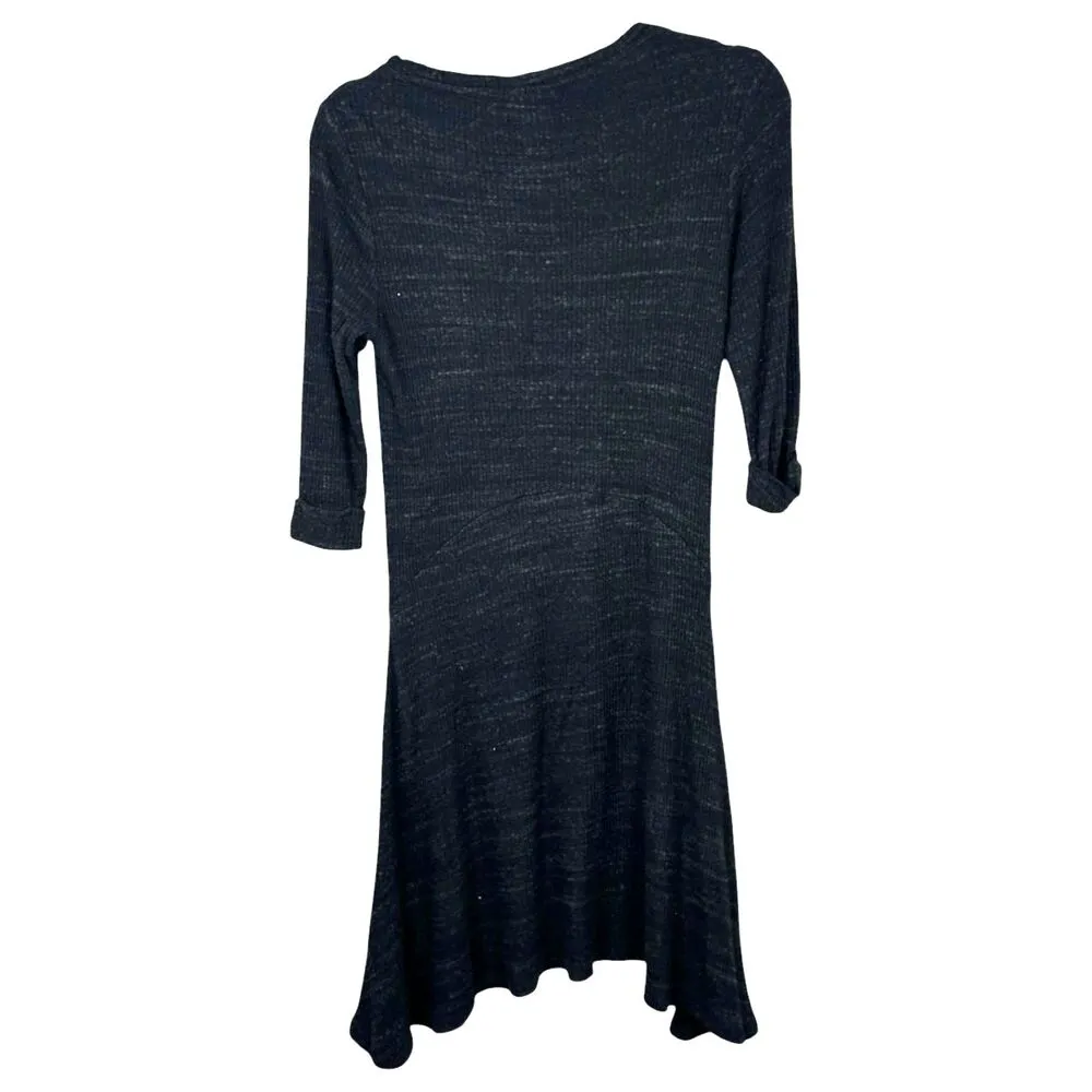 Dolan Left Coast Collection Black 3/4 Sleeve Swing Dress Size XS Petite - Image 2