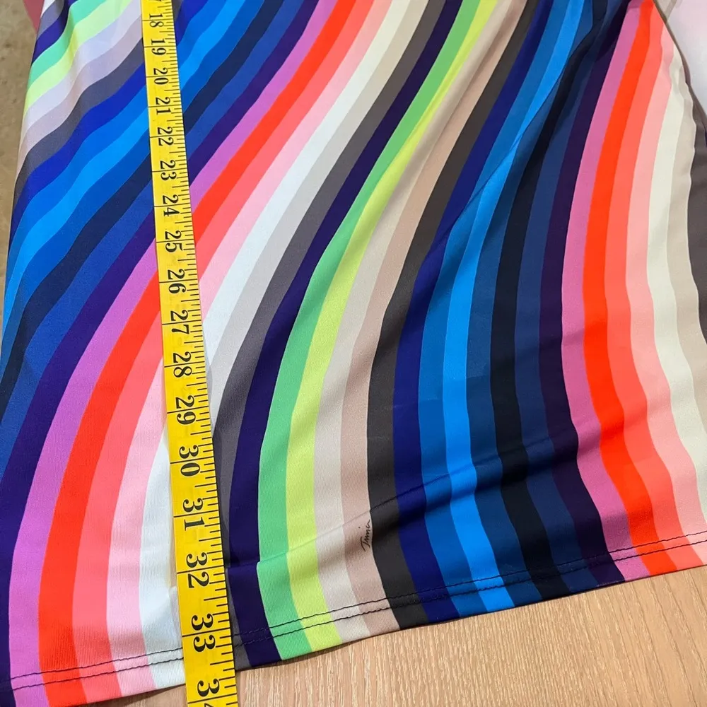 Trina Turk Bolero La Floridita Wave‎ Stripe Jersey Shift Dress Bold Vacation - Image 11