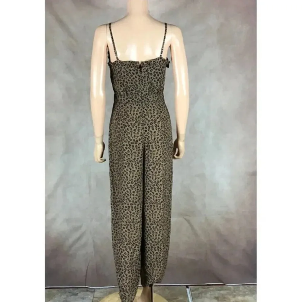 CeCe Chiffon Leopard Wide Leg Jumpsuit NWT Size 0 - Image 11