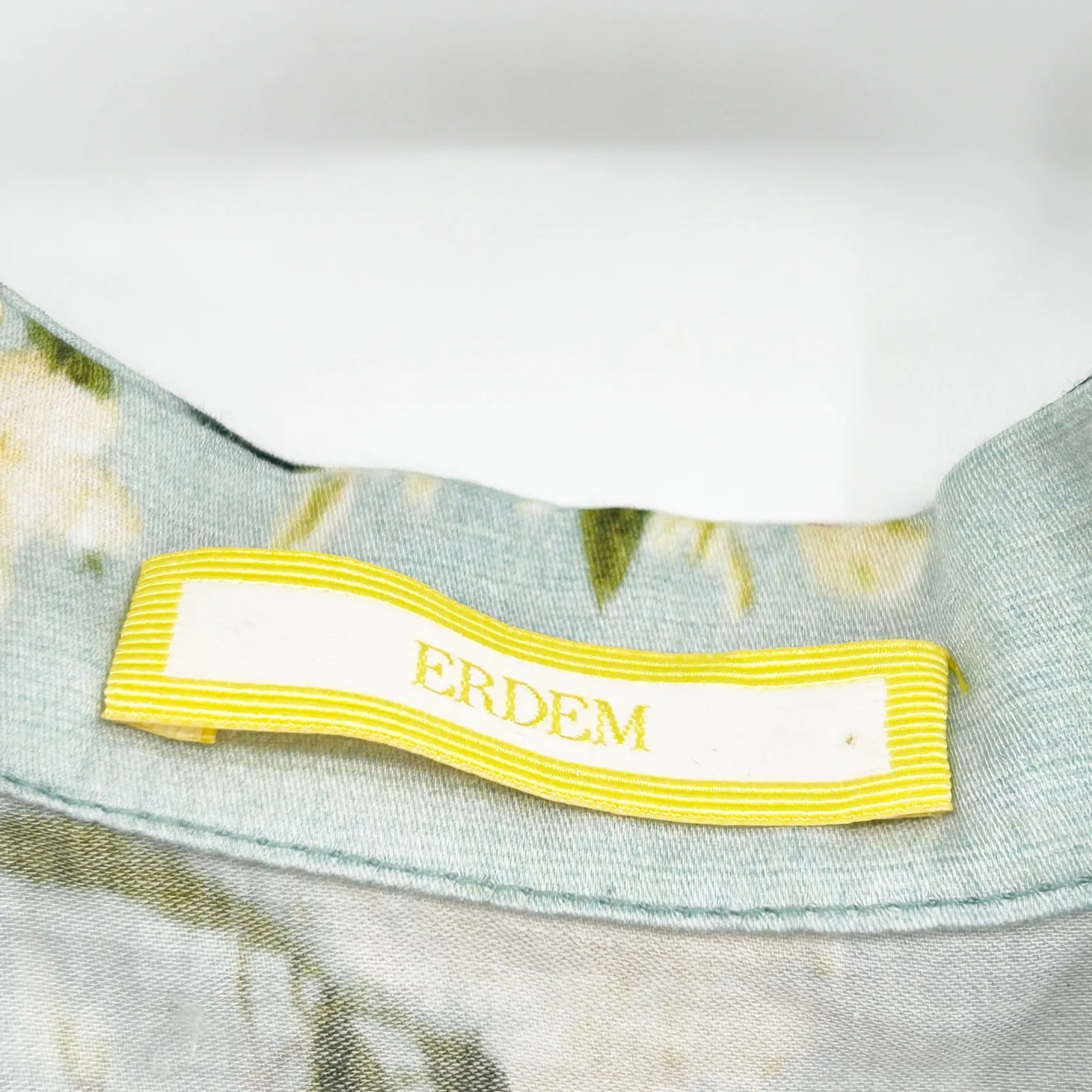 Erdem Womens Soleil Floral Print Cotton Poplin Sleeveless Mini Dress Size 8 Mint Green - Image 8