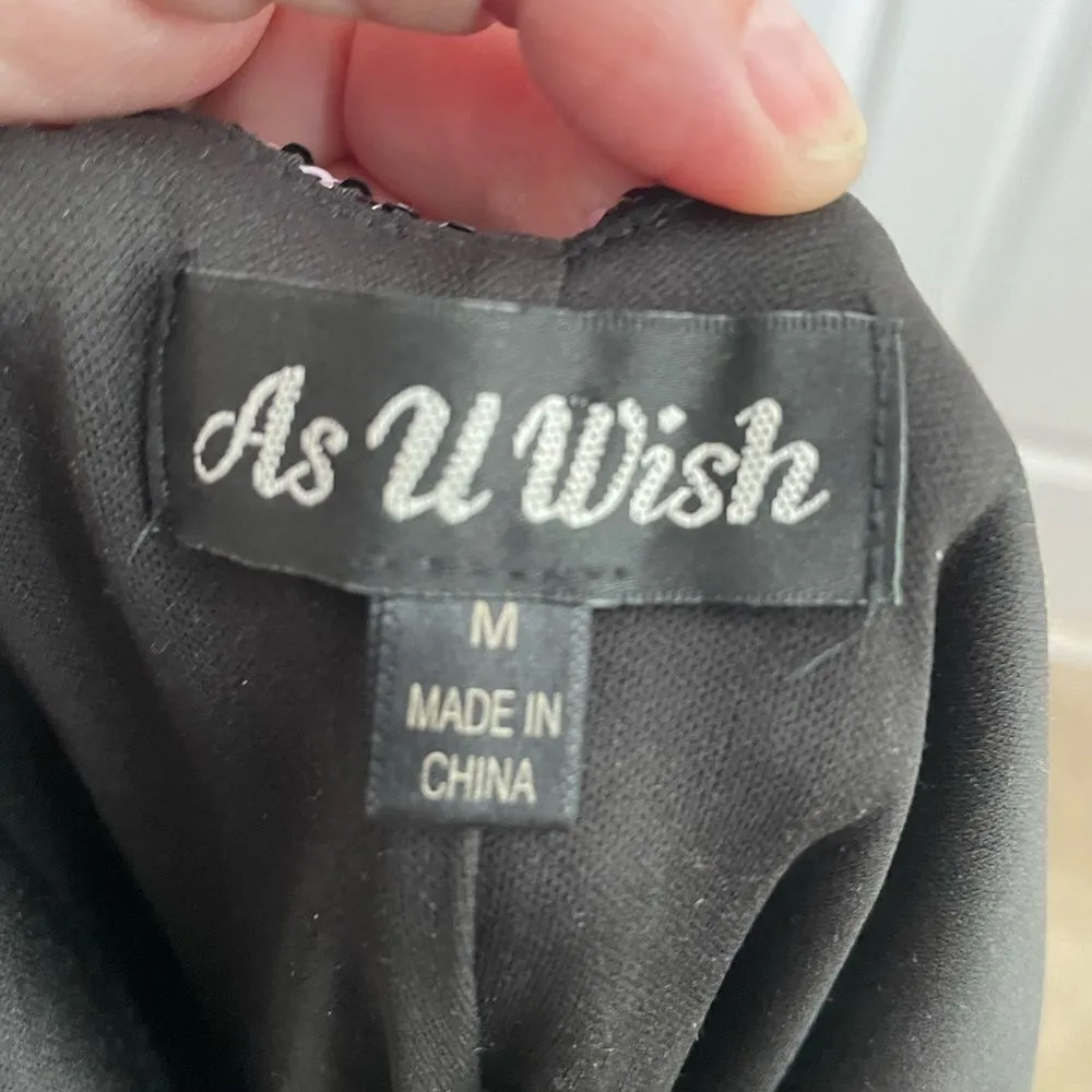 Vintage Y2K Jeweled Tone Sequin Color Block Mini Slip Dress Medium Gold - Image 5