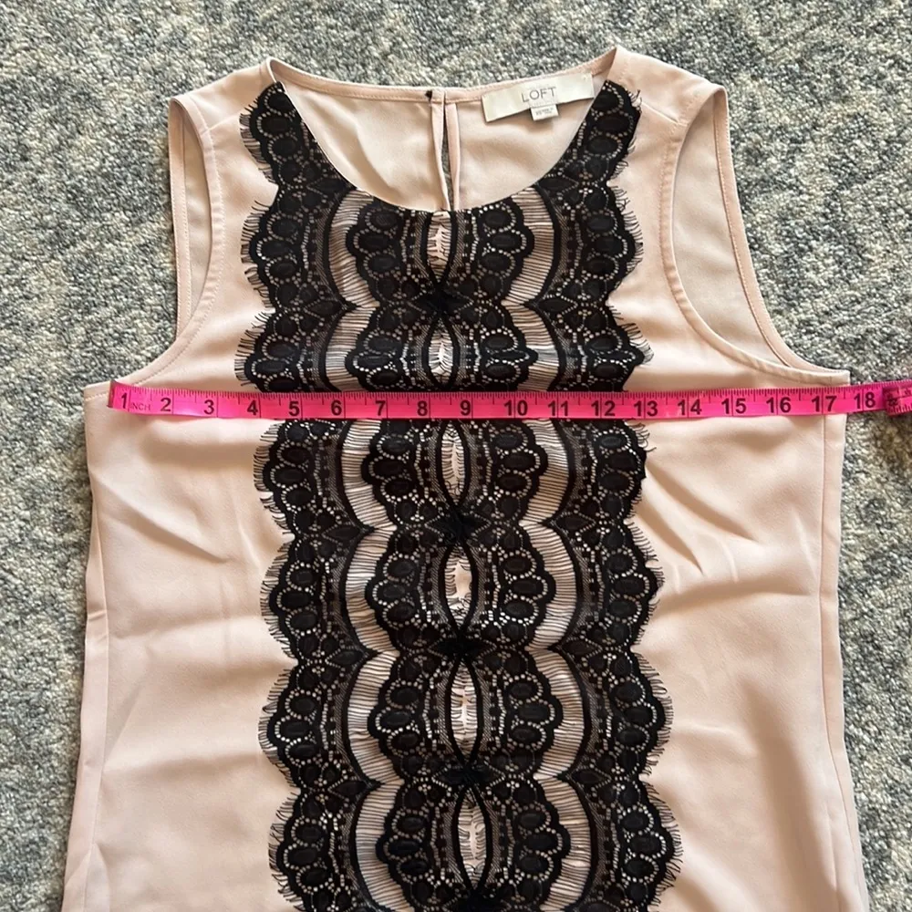 LOFT Lace Detail Sleeveless Blouse - Image 7