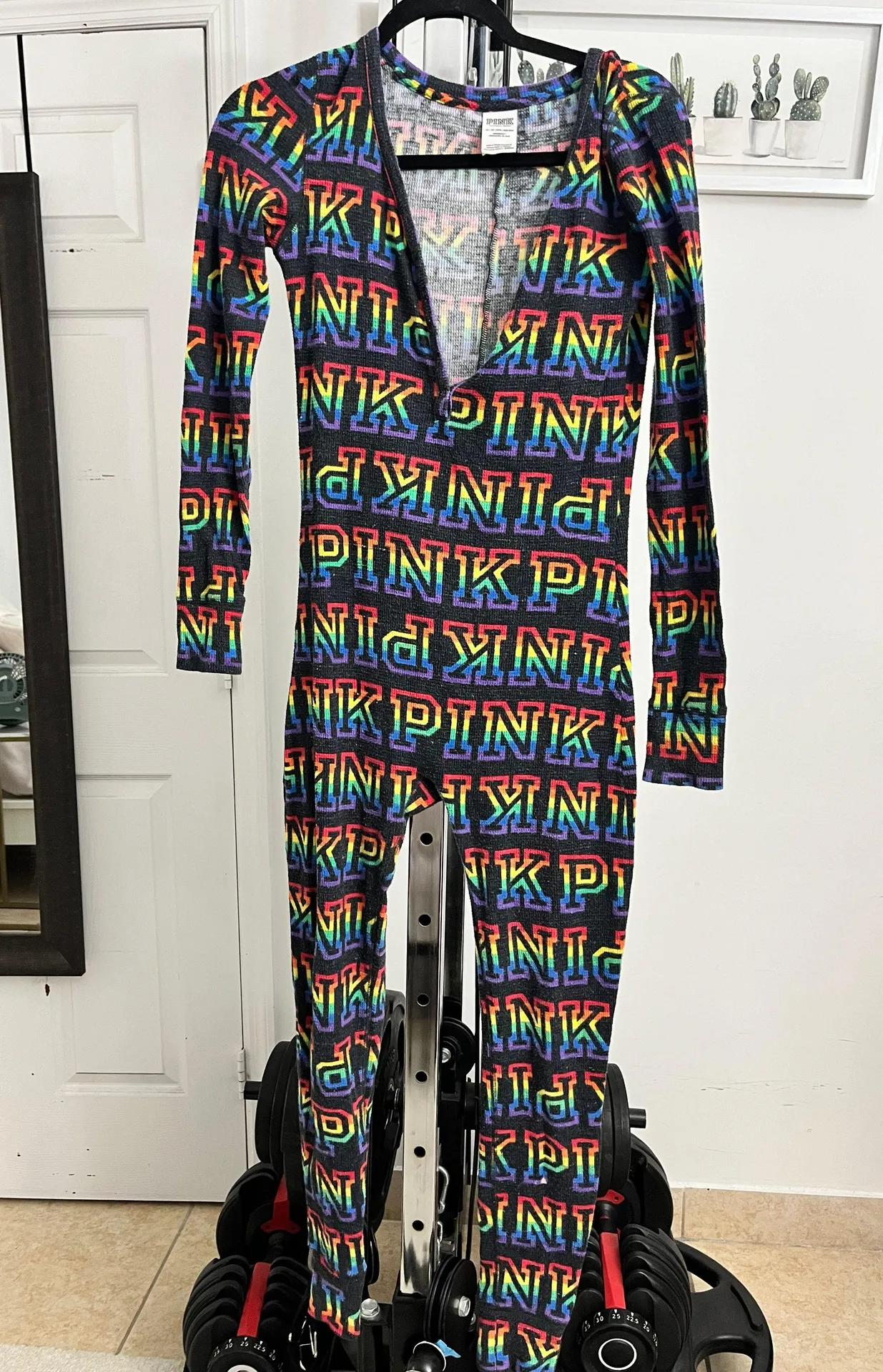 PINK Victoria’s Secret Onesie Button Up Pajama - Image 2