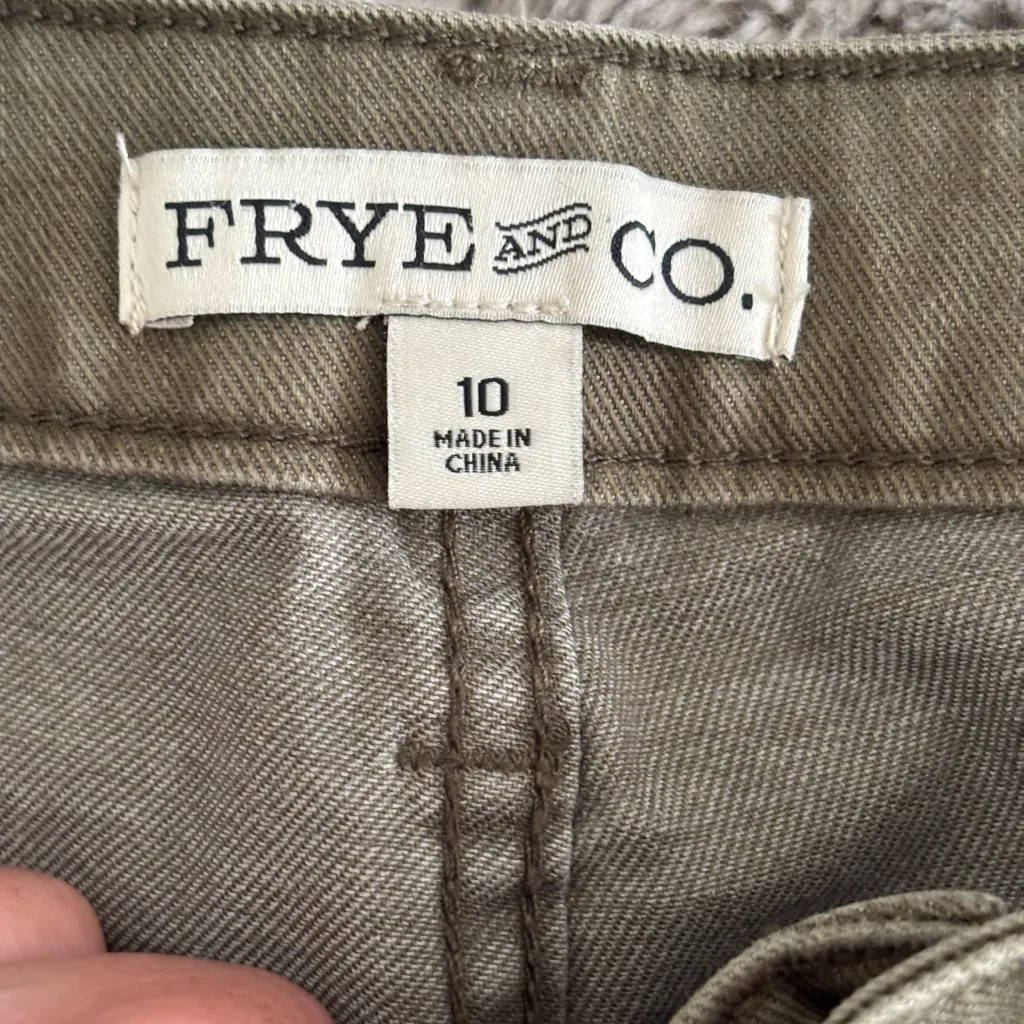 FRYE AND CO. Brown Leather Patch on Olive Fabric bundle 3 jeans 👖 Orange Size 10 - Image 11