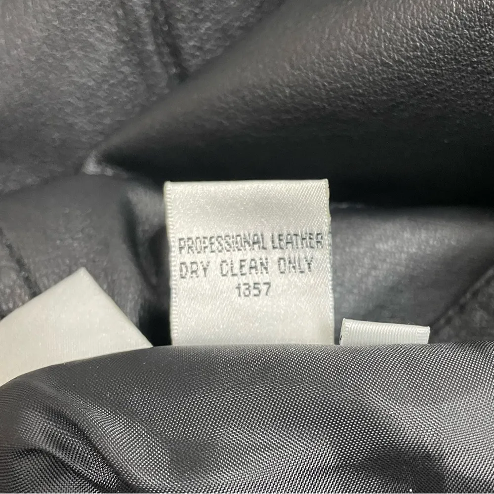 Newport News Vintage  Black Genuine Leather Pants Straight Leg Women’s Size 4 - Image 9