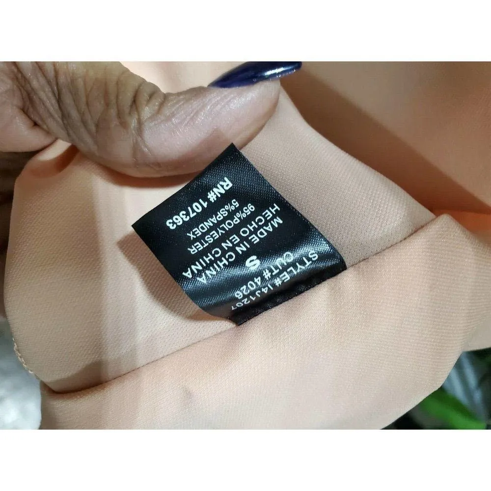 Boutique Solemio Women's Solid Pink Polyester Open Front Casual Fitted Blazer S - Image 10