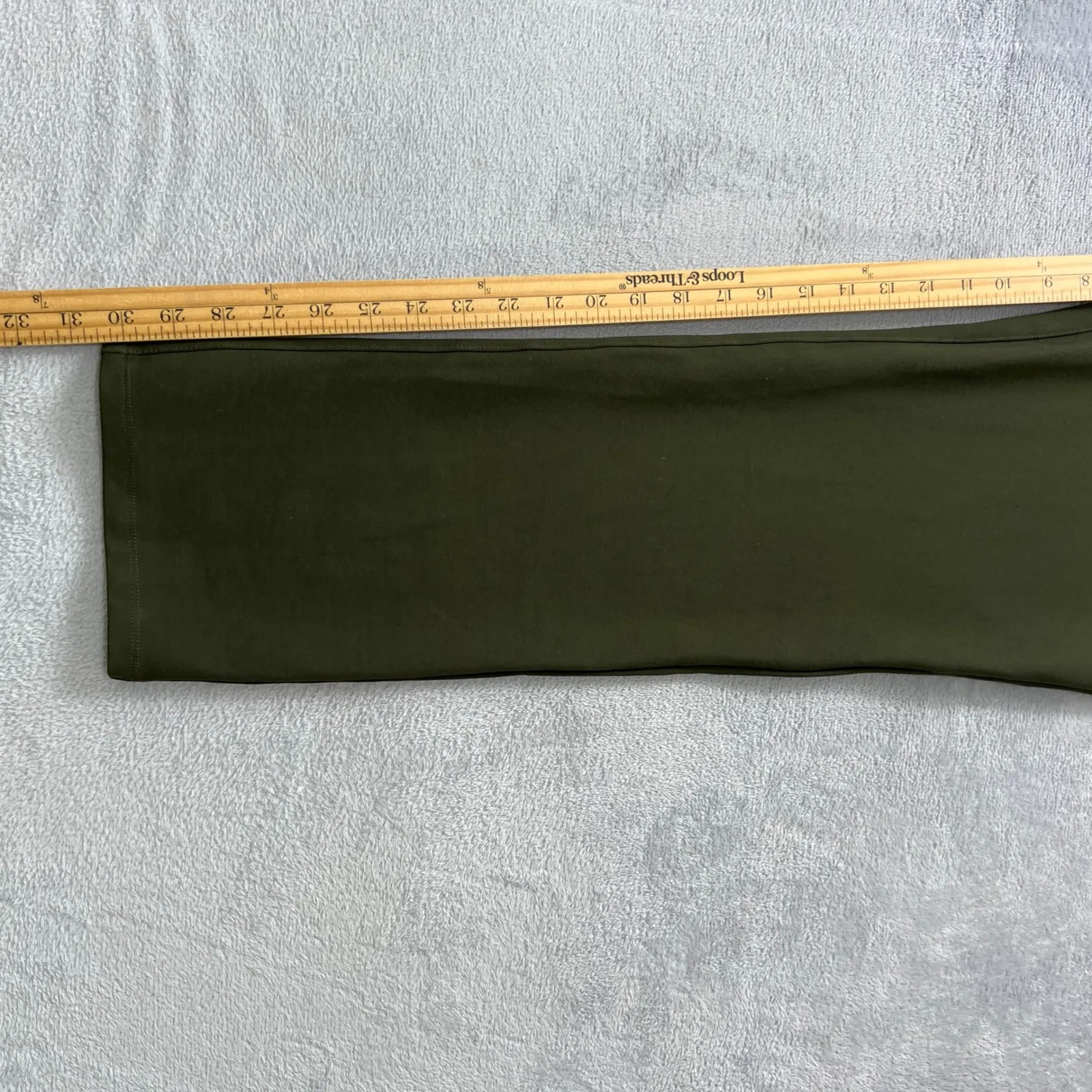 Quince Women's XL Olive Green Stretch Ponte Pants Pull On Workwear Slim Ankle - Image 7