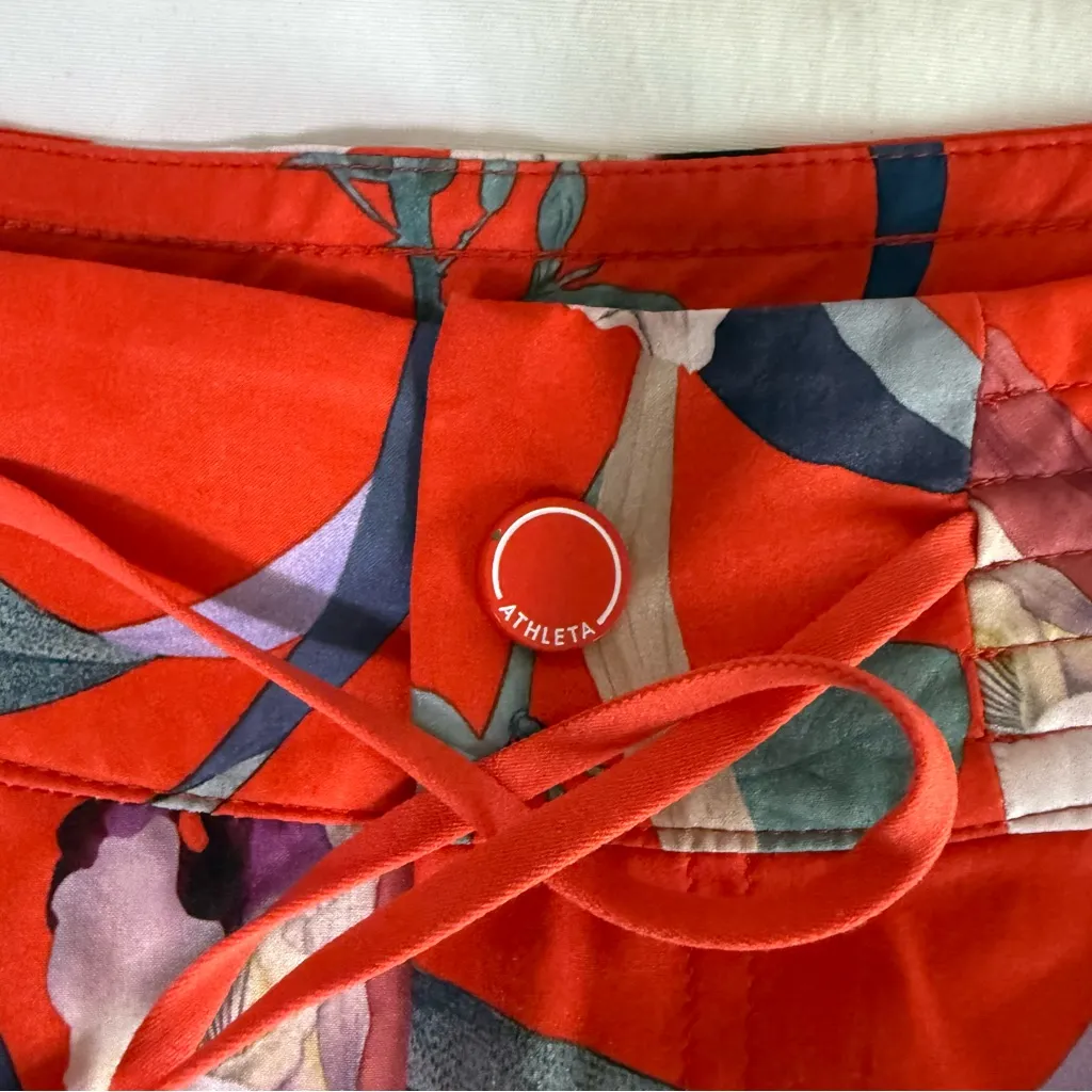 Athleta Women's Hudson Board Shorts Tropical Size 8 Orange Iris Garden Swim - Image 2