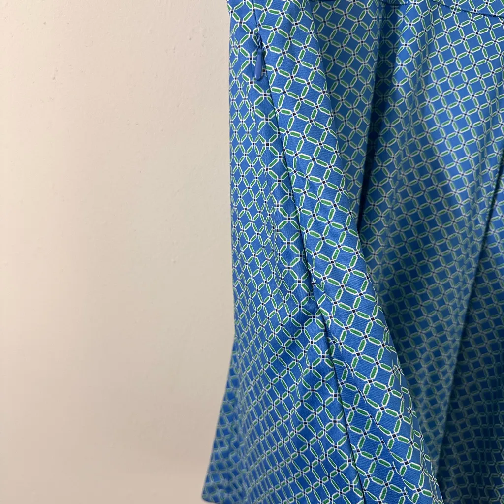 Pro Tour sleeveless geometric print flounce golf dress NWT size XL Blue - Image 10