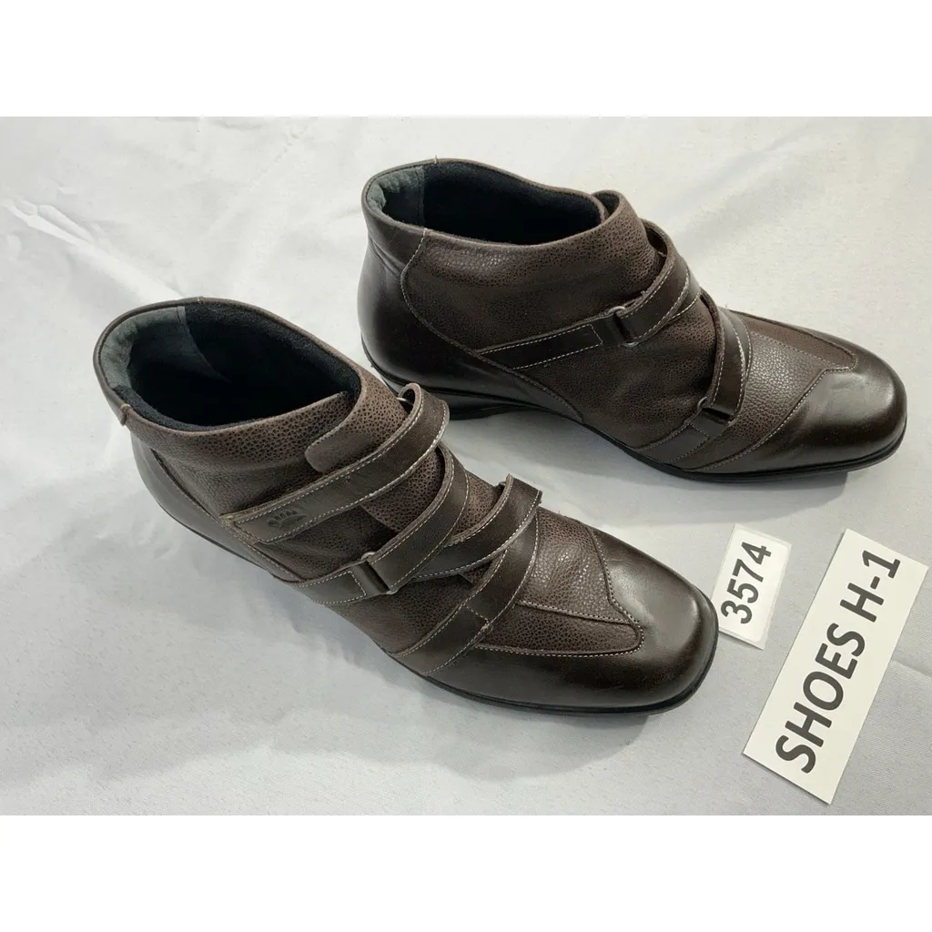 Womans Air Function Eu 40 Us 9.5/10 Brown Strappy Wedge Ankle Boots - Image 2