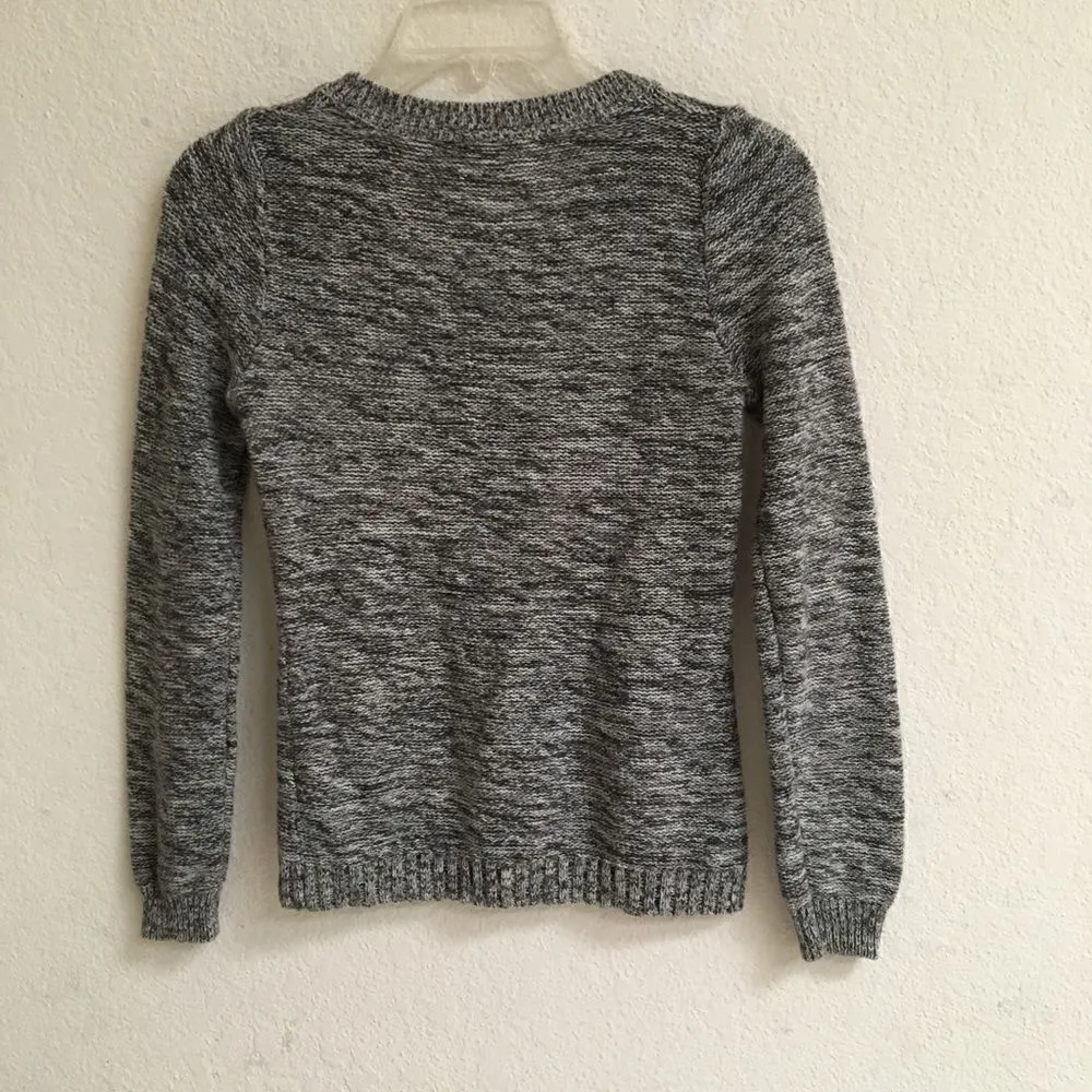 Roxy heathered gray cable crewneck sweater XS* - Image 3