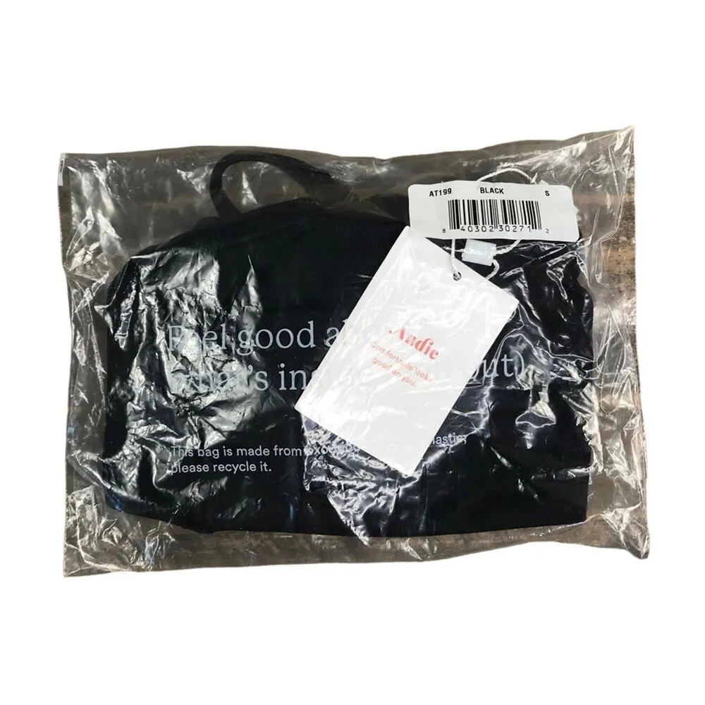 ANDIE Swim Top Women Sz S Black Bora Bora Convertible Retro Feminity Grunge NWT - Image 7