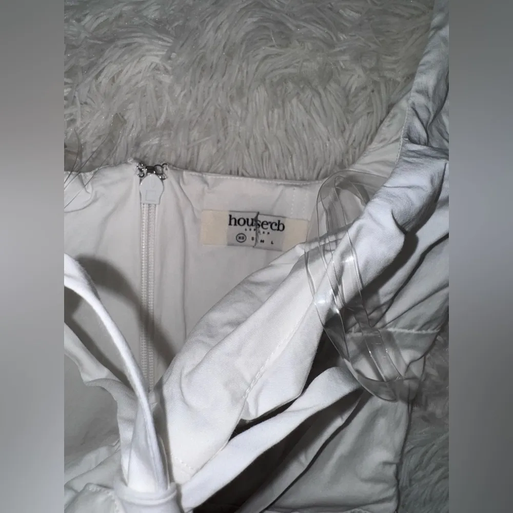 NWOT House of CB Elsie White Puff Sleeve Corset Dress Size Small - Image 6