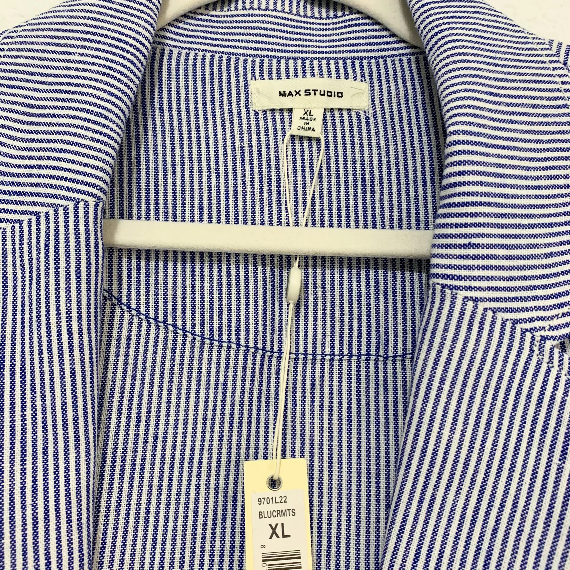 Max Studio striped one button cinched arm blazer, XL, nwt - Image 9