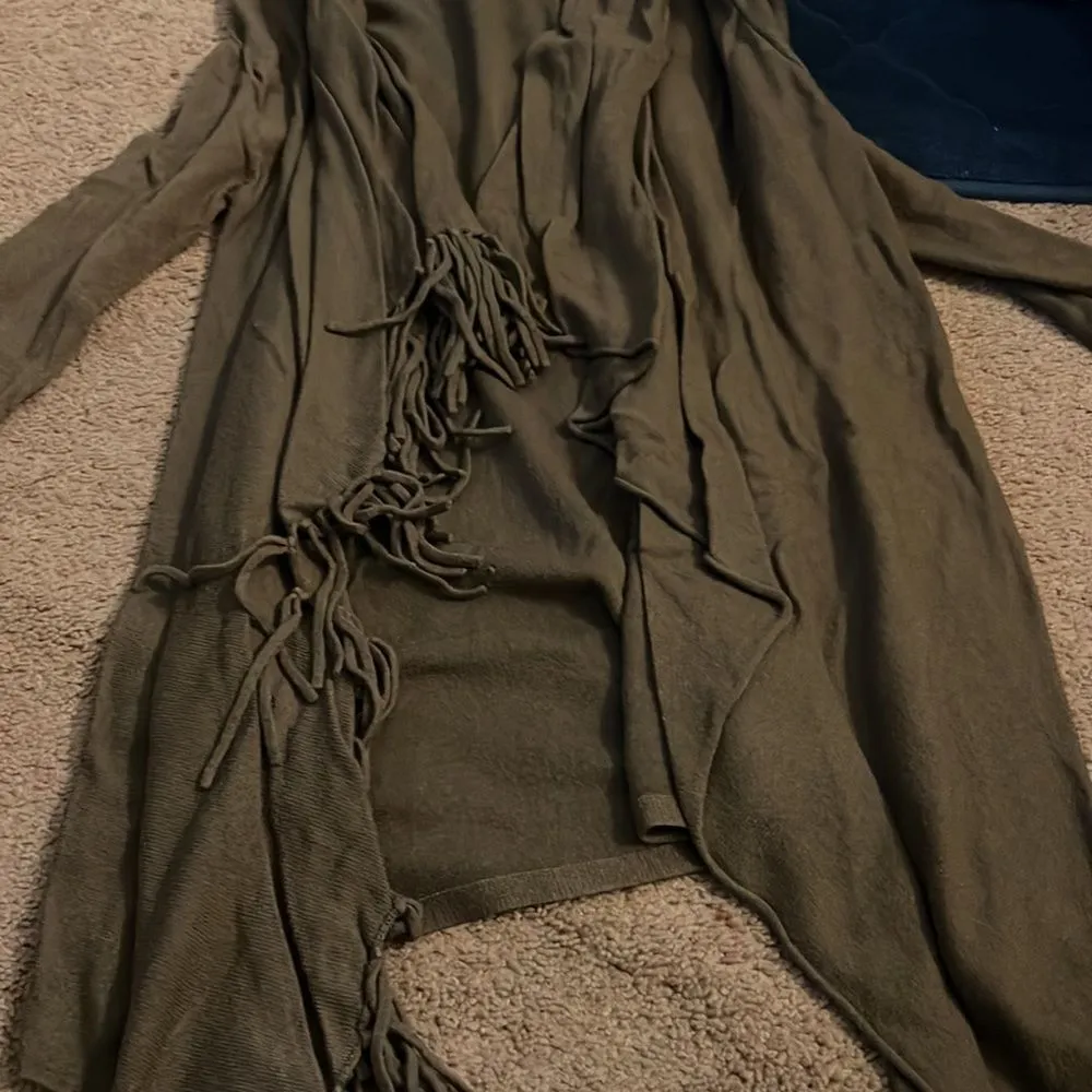 Love stitch small open cardigan Brown - Image 4