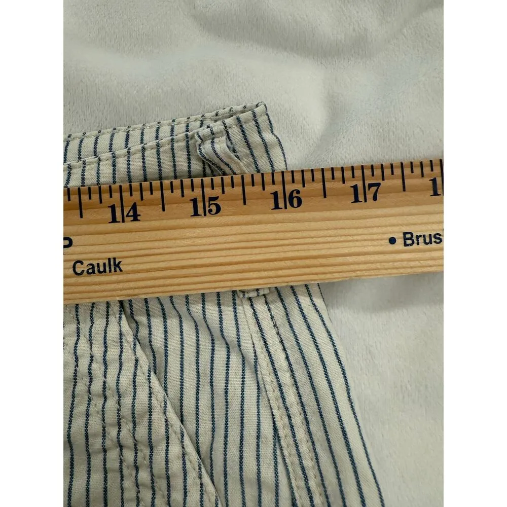 American Eagle Outfitters High Rise Tapered Pants Stripe White Blue Women's Sz 6 - Image 8